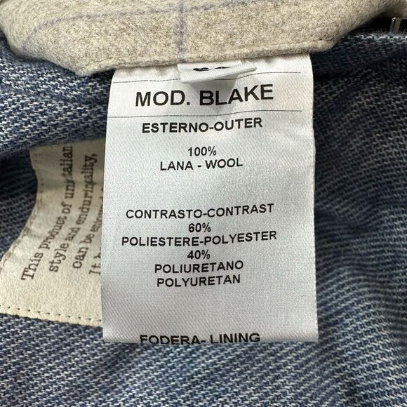 Khaki’s of Carmel Tan Window Pane Italian Wool Quilted Preppy Winter Jacket, 56/ - Picture 15 of 15